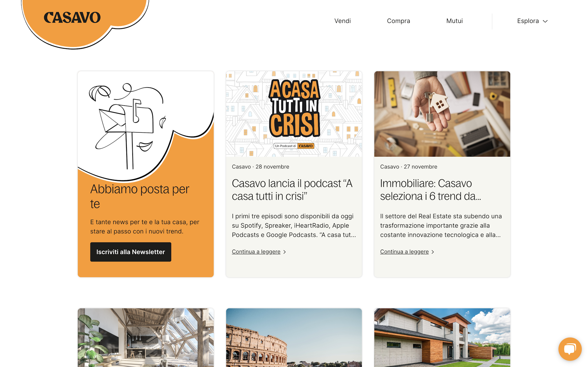 Casavo website made with React Bricks